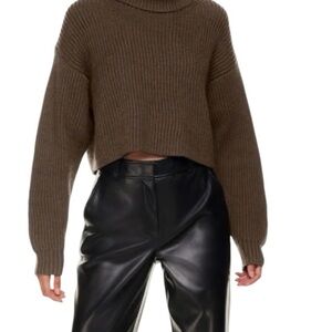 Varley Roselle 1/2 zip fleece brown sweater